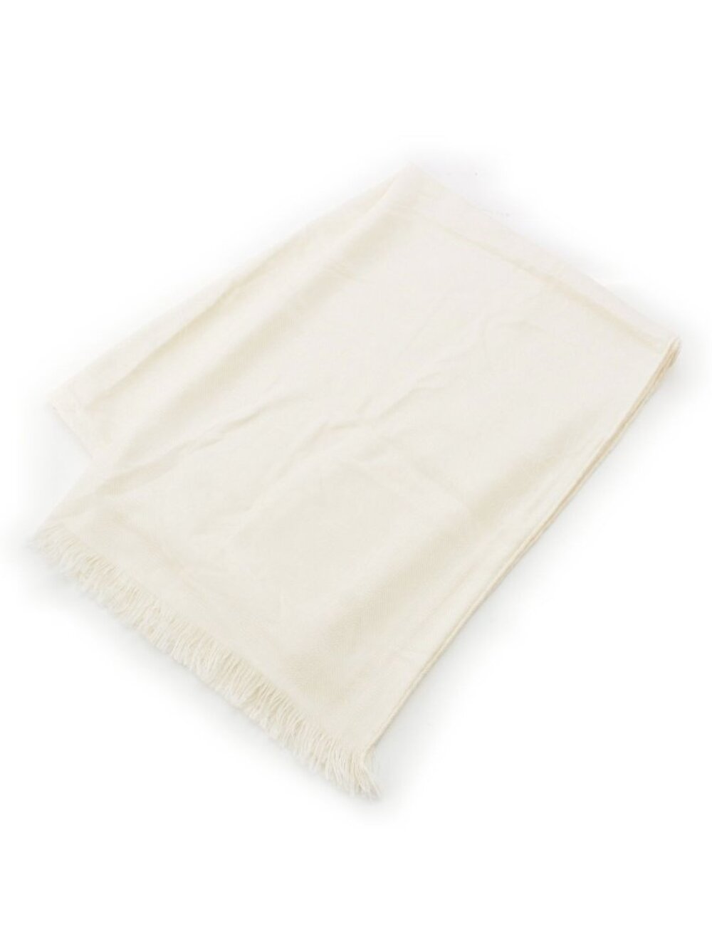 Hermes New Libris Cashmere Silk Shawl Ivory Scarf